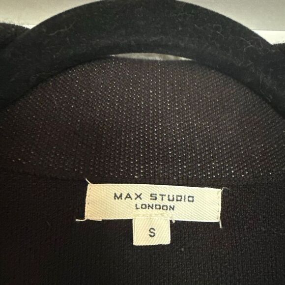 Max Studio London black and white collared sweater jacket small - Picture 3 of 8